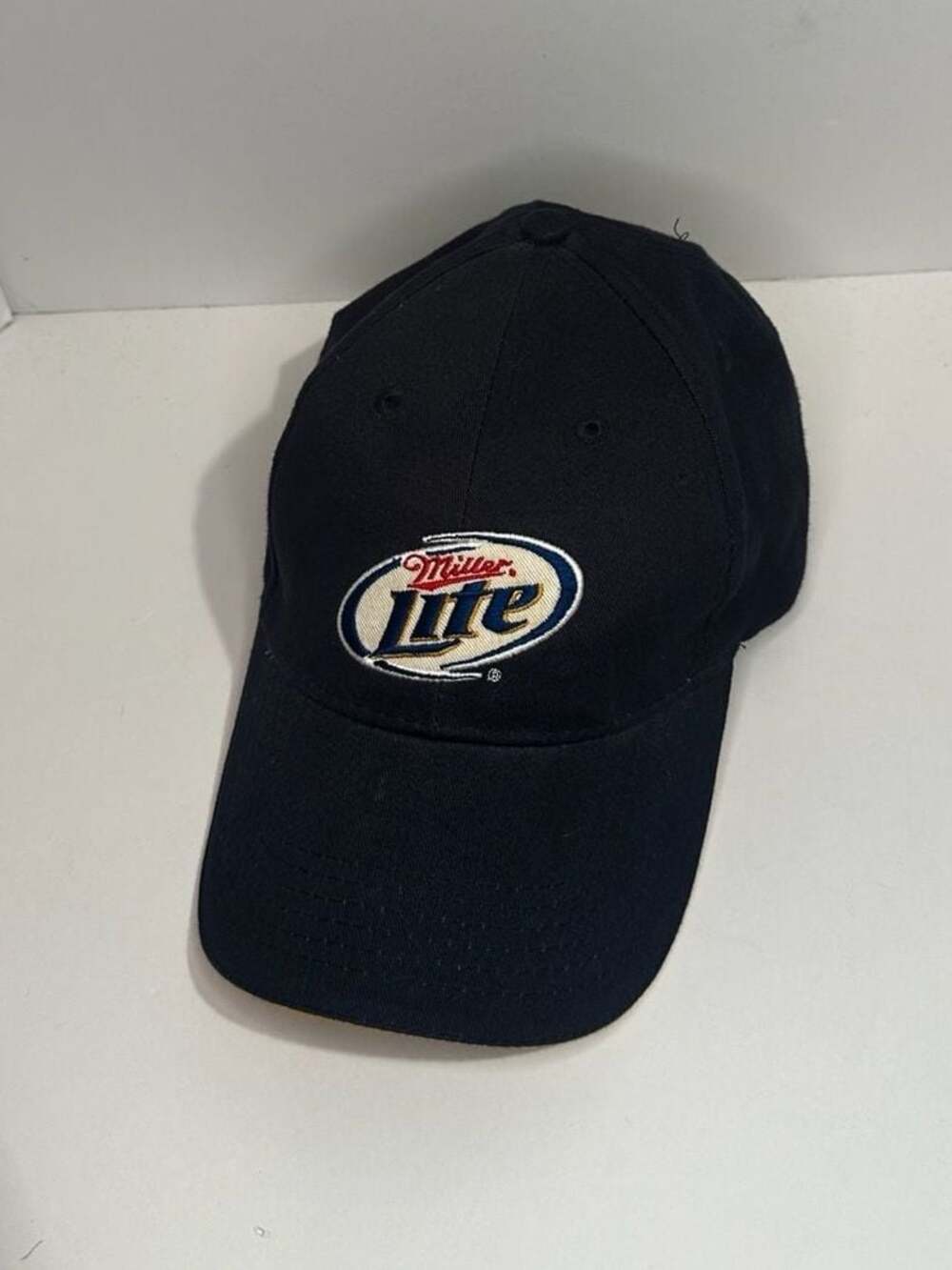 Miller Lite Embroidered Logo Baseball Cap Hat Black and Yellow